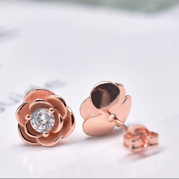 Enchanted Rose Beauty and Beast Earrings - Picture 5 of 7